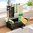 Kitchen Sink Organizer Rack Sponge Holder Dish Cloth Drying Rack with Drainage - Matte Black - 2
