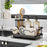 Kitchen Sink Organizer Rack Iron Multi-Compartment Storage Holder Stand with Removable Drip Tray - Black - 4