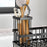 Kitchen Sink Organizer Rack Iron Multi-Compartment Storage Holder Stand with Removable Drip Tray - Black - 6