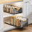 Size S 24.5 x 37.5 x 12cm Pull Out Kitchen Cabinet Organizer Rack Slide Drawer Basket - Grey - 3