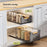 Size S 24.5 x 37.5 x 12cm Pull Out Kitchen Cabinet Organizer Rack Slide Drawer Basket - Grey - 5