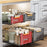 2Pcs Size L 24.5 x 37.5 x 1Pcm Pull Out Kitchen Cabinet Organizer Rack Slide Drawer Basket - Grey - 2