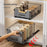 2Pcs Size L 24.5 x 37.5 x 1Pcm Pull Out Kitchen Cabinet Organizer Rack Slide Drawer Basket - Grey - 5