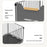 2Pcs Size L 24.5 x 37.5 x 1Pcm Pull Out Kitchen Cabinet Organizer Rack Slide Drawer Basket - Grey - 7