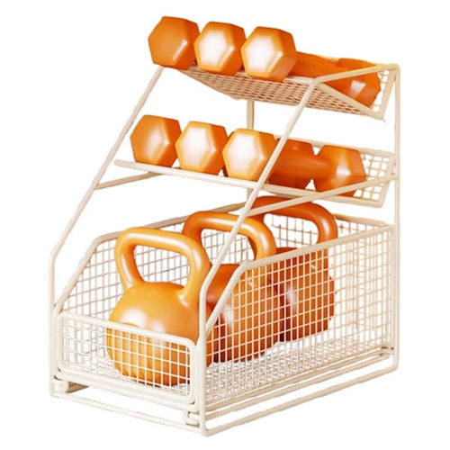 Small Size Under Sink Storage Rack 3-Tier Iron Pull Out Cabinet Drawer Basket for Bathroom Kitchen - White - 1