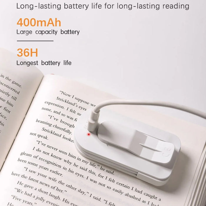 F26 3 Color Temperatures Clip-on Reading Light Mini LED Desk Lamp for Students Study - Pink - 6