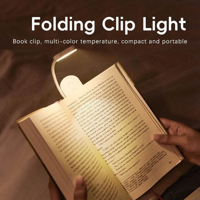 F26 3 Color Temperatures Clip-on Reading Light Mini LED Desk Lamp for Students Study - Pink - 7