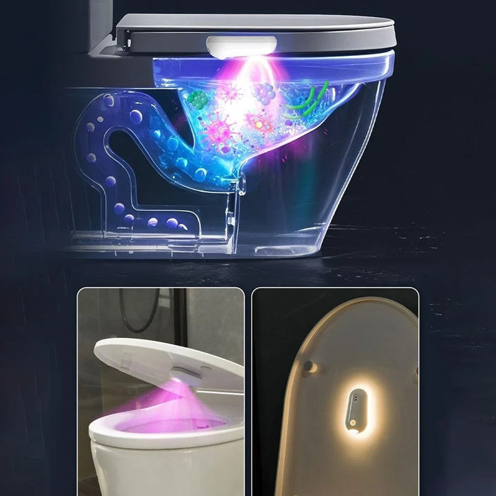 F21 RGB Toilet Sensor Light with UV Sterilization Rechargeable Motion Sensor Toilet Night Light - White - 7