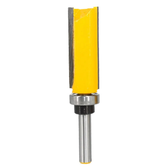MC02214 8mm Shank Flush Trim Router Bit Straight End Template Wood Milling Cutter Carpenter Tool with Plastic Box - 1