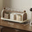 Cup Holder Rack Desktop Organizer Water Glasses Storage Shelf for Kitchen Bathroom Mugs Glasses - White - 1