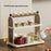2 Layer Cup Holder Rack Desktop Organizer Water Glasses Storage Shelf for Kitchen Bathroom Mugs Glasses - White - 2