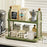2 Layer Cup Holder Rack Desktop Organizer Water Glasses Storage Shelf for Kitchen Bathroom Mugs Glasses - White - 5