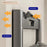 2-Layer Kitchen Suction Cup Shelf Foldable Wall Mount Vegetable Preparation Aluminum No Drill Organizer Rack - Grey - 2