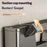 2-Layer Kitchen Suction Cup Shelf Foldable Wall Mount Vegetable Preparation Aluminum No Drill Organizer Rack - Grey - 3