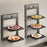 2-Layer Kitchen Suction Cup Shelf Foldable Wall Mount Vegetable Preparation Aluminum No Drill Organizer Rack - Grey - 4