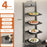 4-Layer Kitchen Suction Cup Shelf Foldable Wall Mount Vegetable Preparation Aluminum No Drill Organizer Rack - Grey - 1