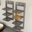 4-Layer Kitchen Suction Cup Shelf Foldable Wall Mount Vegetable Preparation Aluminum No Drill Organizer Rack - Grey - 3