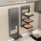 4-Layer Kitchen Suction Cup Shelf Foldable Wall Mount Vegetable Preparation Aluminum No Drill Organizer Rack - Grey - 4