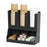 Wall Mount Disposable Cup Dispenser Organizer Storage Rack Coffee Cup Holder with Straw Storage for Coffee Bar Kitchen - Black - 1