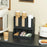 Wall Mount Disposable Cup Dispenser Organizer Storage Rack Coffee Cup Holder with Straw Storage for Coffee Bar Kitchen - Black - 4