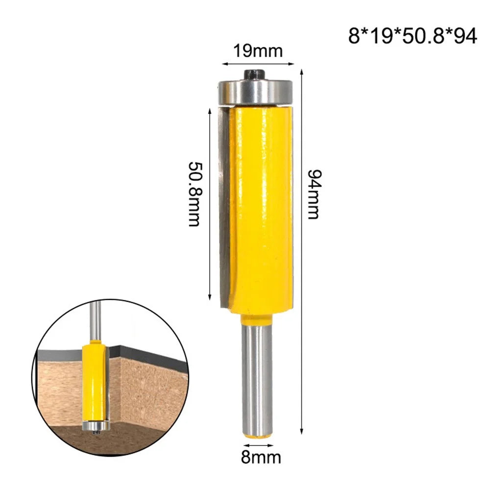 MC02214 8mm Shank Bearing Trimming Router Bit Wood Milling Cutter Carpenter Tool with Plastic Box - 6