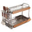 2-Tier Stainless Steel Dish Drying Rack Dish Drainer Bowl Kitchen Organizer with Cutlery Chopstick Holder - 1