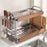 2-Tier Stainless Steel Dish Drying Rack Dish Drainer Bowl Kitchen Organizer with Cutlery Chopstick Holder - 2