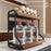 2-Tier 32x21x40cm Round Tube Kitchen Spice Rack Carbon Steel Solid Wood Countertop Storage Organizer for Seasoning Bottles - 3