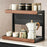 2-Tier 32x21x36cm Square Tube Kitchen Spice Rack Carbon Steel Solid Wood Countertop Storage Organizer for Seasoning Bottles - 5