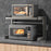 60X32X44cm 2-Tier Kitchen Microwave Oven Rack Stand Carbon Steel Countertop Storage Shelf - 2
