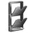 2-Tier Wall Mounted Pot Lid Holder Shelf Foldable Carbon Steel No Drill Kitchen Organizer Rack - Grey - 1
