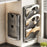 2-Tier Wall Mounted Pot Lid Holder Shelf Foldable Carbon Steel No Drill Kitchen Organizer Rack - Grey - 7