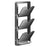 3-Tier Wall Mounted Cutting Boards Pot Lid Holder Shelf Foldable Carbon Steel No Drill Kitchen Organizer Rack - Grey - 1