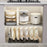 Foldable Utensils Pot Rack Multi-Layer Kitchen Shelf Vertical Flat ABS Stainless Steel Kitchen Organizer for Cabinet Countertop - White - 3