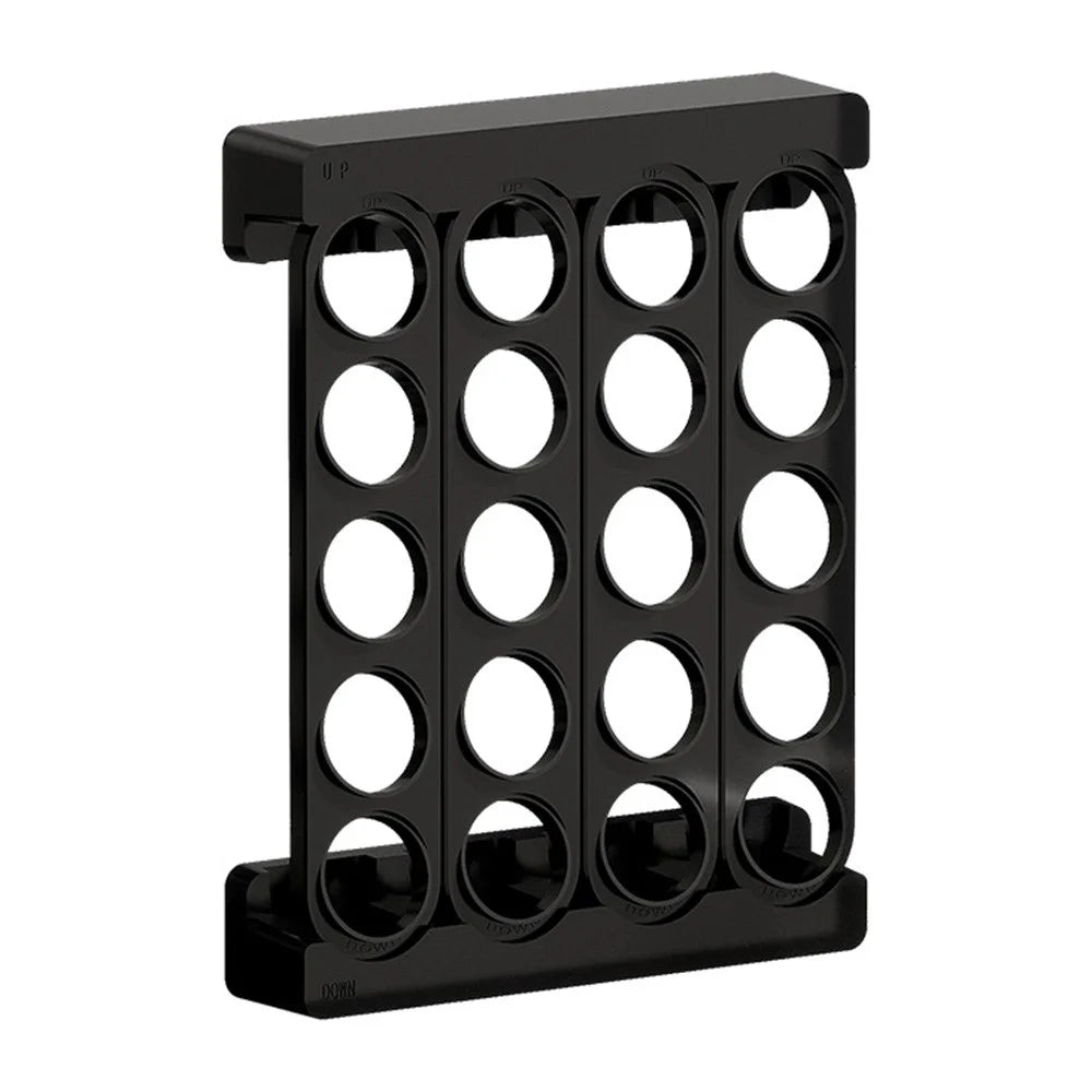 Wall Mounted Coffee Capsule Holder for K-Cup 20 Holes Magnetic No Drill Storage Rack for Kitchen - Black - 1