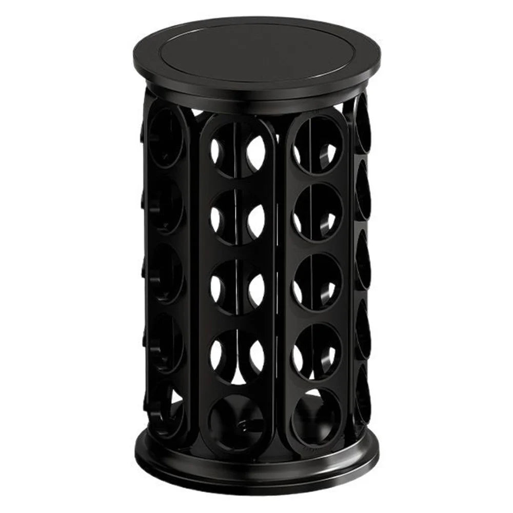 Coffee Capsules Holder for K-Cup 40Pcs Capsules Storage Rack 360 Degreee Rotating Round Stand Organizer - Black - 1