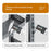 8-Tier Wall Mounted Kitchen Storage Rack with 16Pcs Hooks & 3-Layer Hanging Rod No Drill Adjustable Spice Organizer for Cabinet Door - Grey - 5