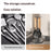 360 Degree Rotating Kitchen Utensil Holder Rack 8-Hook Carbon Steel Organizer Stand for Countertop Storage - Grey Black - 4