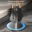 360 Degree Rotating Kitchen Utensil Holder Rack 8-Hook Carbon Steel Organizer Stand for Countertop Storage - Grey Black - 7