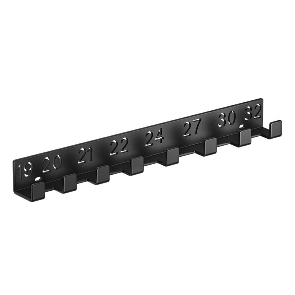 Digital Number Wrench Organizer Wall Mount Tool Rack Garage Storage Holder Carbon Steel Hardware Organizer - G-10  /  Number 19-32 - 1