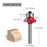 MC01035S21 1 / 4 x 13 / 16 Inch Woodworking Necking Tool Round Over Bit Wood Trimming Milling Cutter with Plastic Box - 5