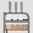 2-Tier 35.5x26x44cm Corner Kitchen Shelf with Knife Slots Organizer Triangle Wall Mount No-Drill Spice Storage Rack for Seasoning Bottles - 4