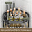 2-Tier 35.5x26x44cm Corner Kitchen Shelf with Knife Slots Organizer Triangle Wall Mount No-Drill Spice Storage Rack for Seasoning Bottles - 7