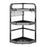 3-Tier 35.5x26x66cm Corner Kitchen Shelf with Knife Slots Organizer Triangle Wall Mount No-Drill Spice Storage Rack for Seasoning Bottles - 1