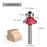 MC01035S22 1 / 4 x 7 / 8 Inch Round Over Bit Wood Milling Cutter Wood Trimming Knife with Plastic Box - 5