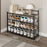 82x26x62cm 4-Layer Metal Shoe Rack Foldable No Assembly Storage Organizer Shelf for Entryway Door - Black - 1