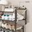 82x26x62cm 4-Layer Metal Shoe Rack Foldable No Assembly Storage Organizer Shelf for Entryway Door - Black - 2