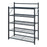 82x26x78cm 5-Tier Metal Shoe Rack Foldable No Assembly Storage Organizer Shelf for Entryway Door - Black - 1