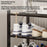82x26x78cm 5-Tier Metal Shoe Rack Foldable No Assembly Storage Organizer Shelf for Entryway Door - Black - 5