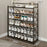 82x26x94cm 6-Tier Metal Shoe Rack Foldable No Assembly Storage Organizer Shelf for Entryway Door - Black - 1